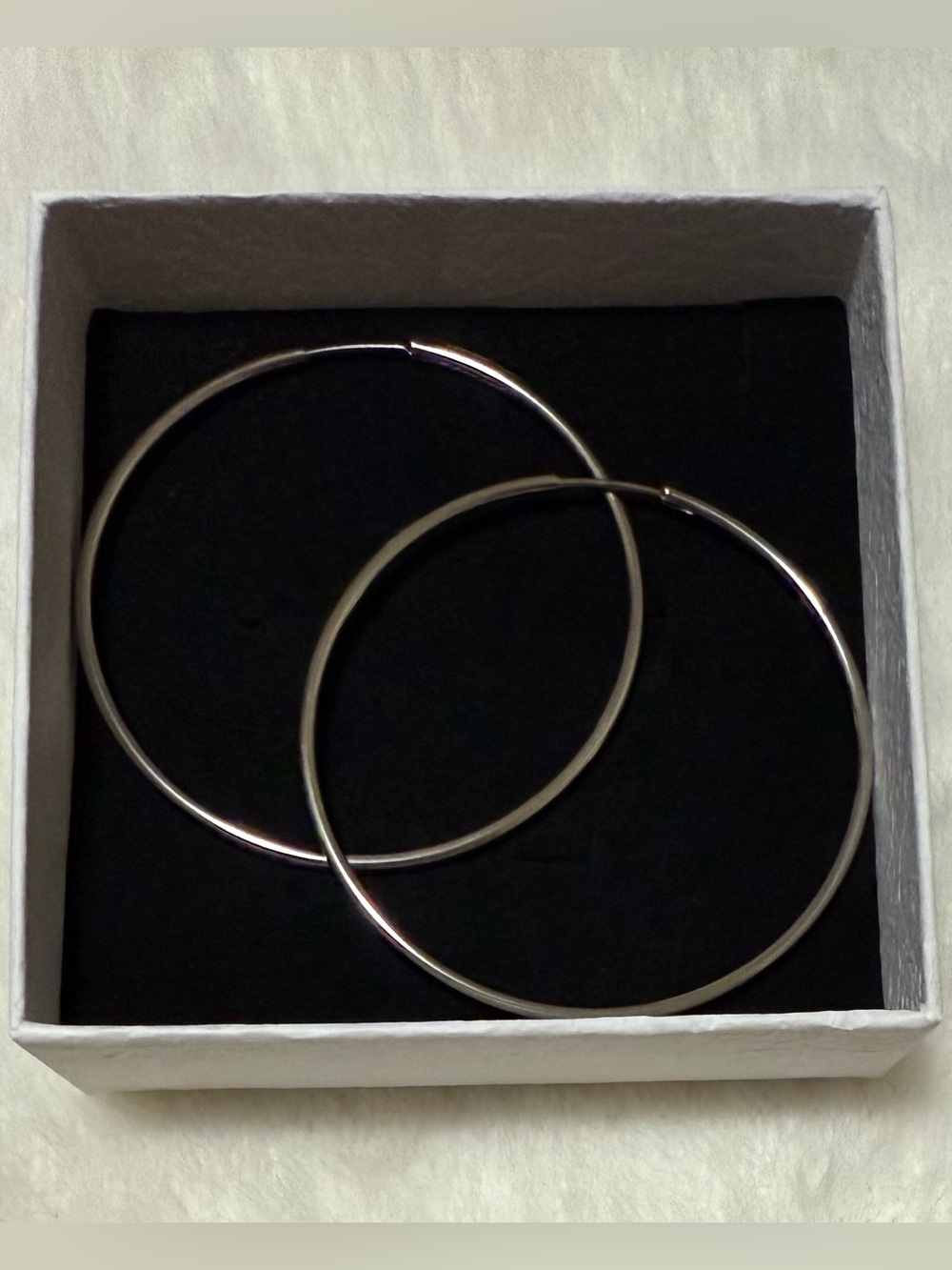 Fashionable Hoop Earrings Stainless Steel 6 cm